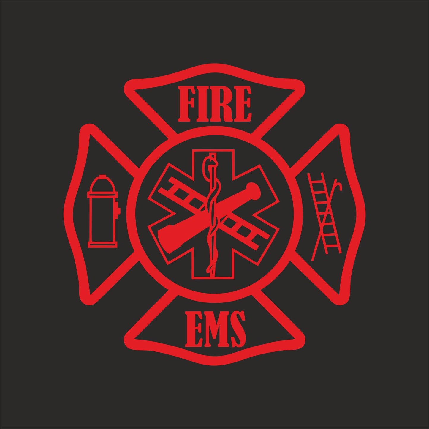 Póló EMS és Fire mintával